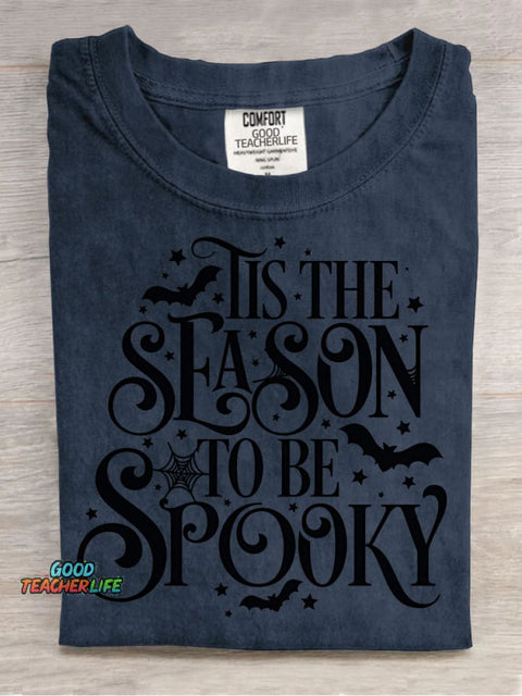 Season To Be Spooky Halloween Decorative Pattern T-shirt