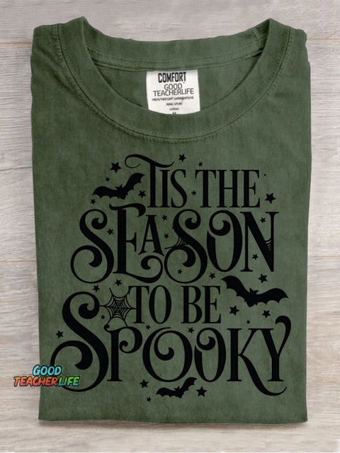 Season To Be Spooky Halloween Decorative Pattern T-shirt