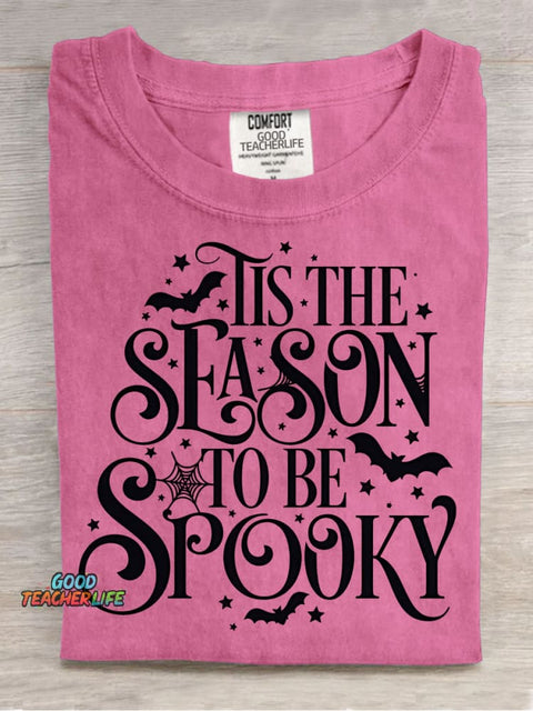 Season To Be Spooky Halloween Decorative Pattern T-shirt