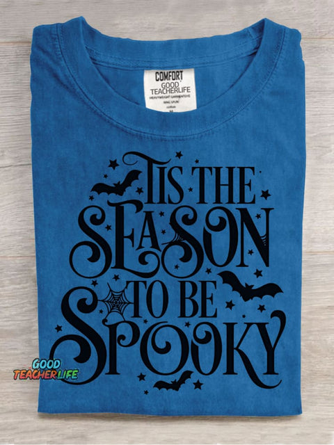 Season To Be Spooky Halloween Decorative Pattern T-shirt