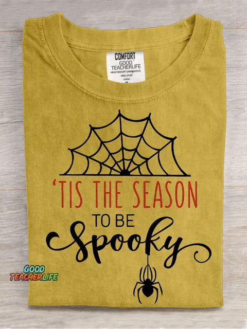 Spooky Season Halloween Decorative Pattern T-shirt