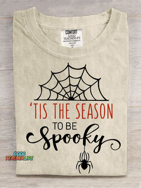 Spooky Season Halloween Decorative Pattern T-shirt