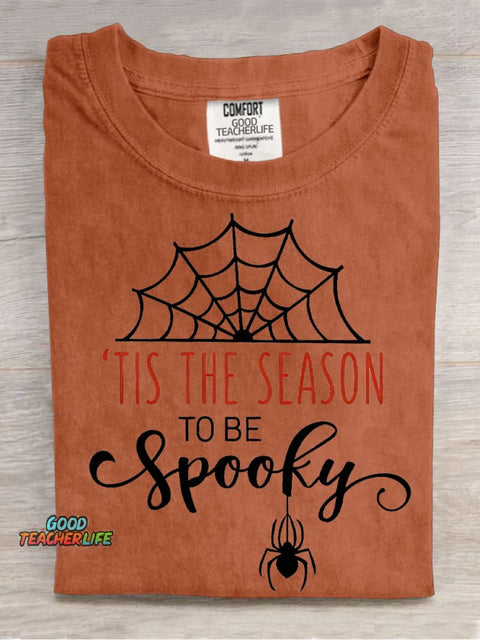 Spooky Season Halloween Decorative Pattern T-shirt