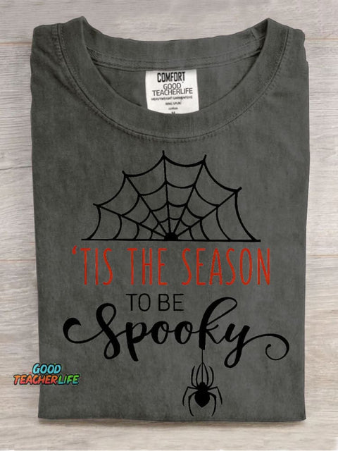 Spooky Season Halloween Decorative Pattern T-shirt