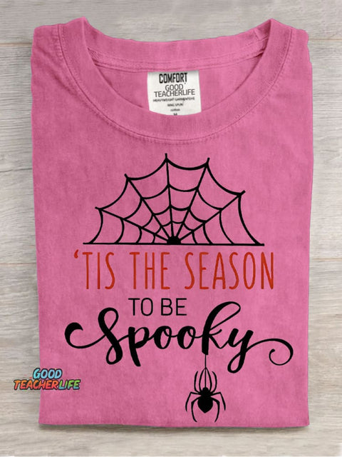 Spooky Season Halloween Decorative Pattern T-shirt