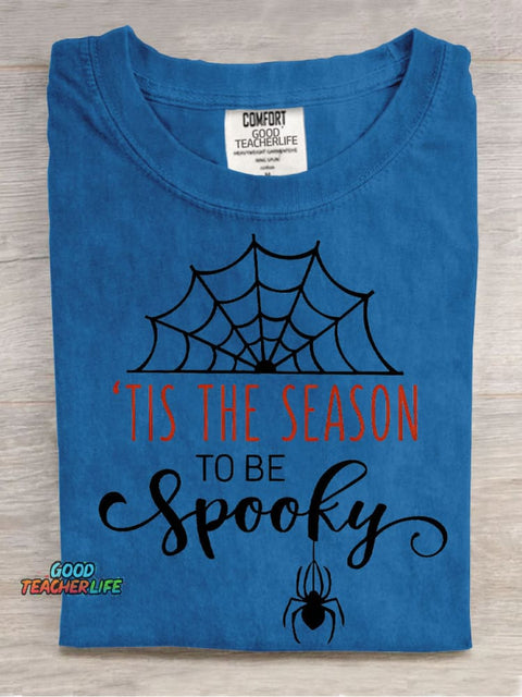 Spooky Season Halloween Decorative Pattern T-shirt