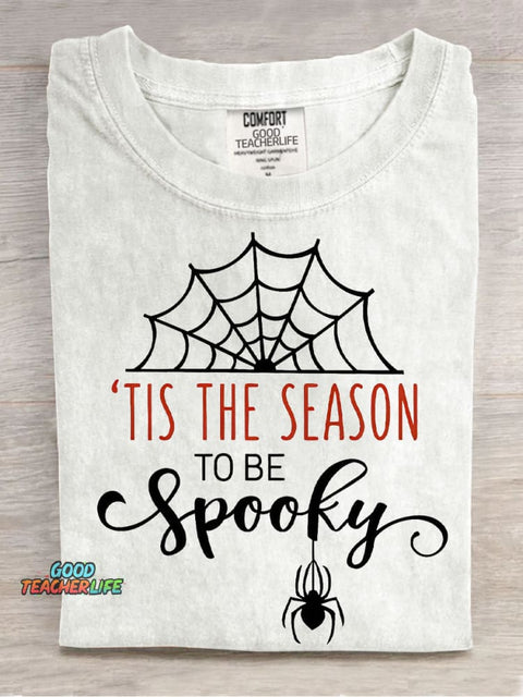 Spooky Season Halloween Decorative Pattern T-shirt
