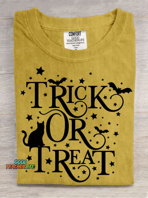 Halloween Trick or Treat Decorative Pattern T-shirt
