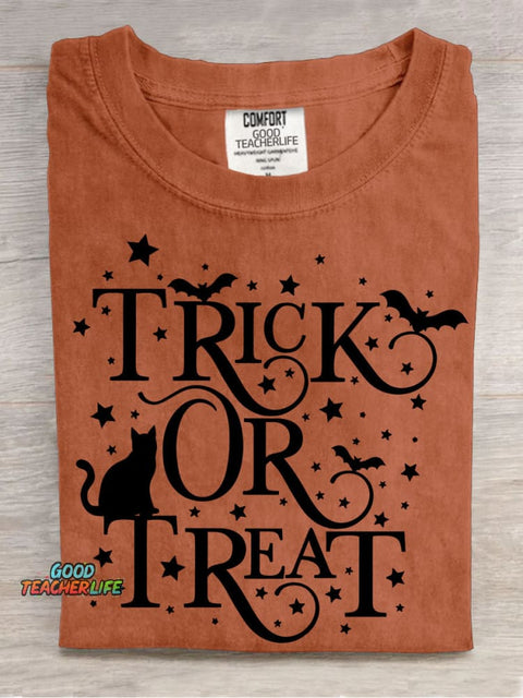 Halloween Trick or Treat Decorative Pattern T-shirt