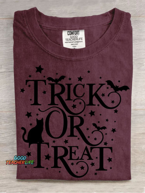 Halloween Trick or Treat Decorative Pattern T-shirt