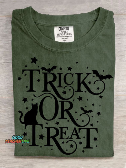 Halloween Trick or Treat Decorative Pattern T-shirt