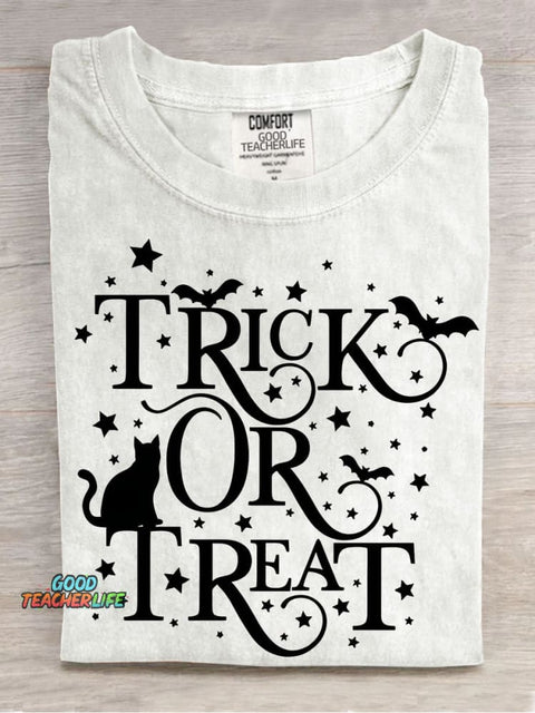 Halloween Trick or Treat Decorative Pattern T-shirt