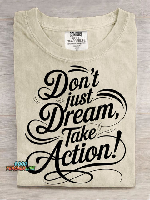 Take Action Teacher Decorative Pattern T-shirt