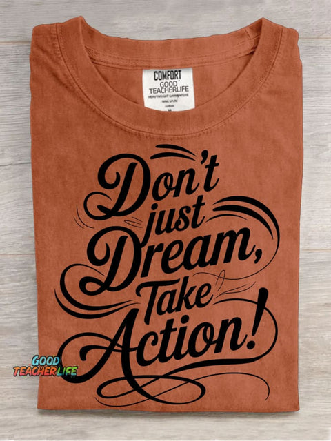 Take Action Teacher Decorative Pattern T-shirt