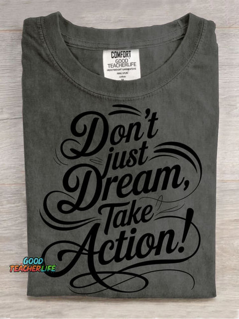 Take Action Teacher Decorative Pattern T-shirt