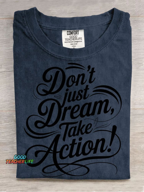 Take Action Teacher Decorative Pattern T-shirt