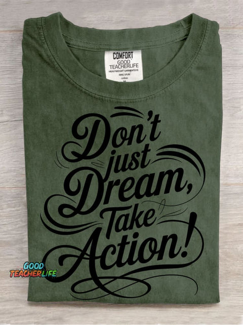 Take Action Teacher Decorative Pattern T-shirt