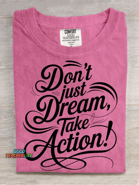 Take Action Teacher Decorative Pattern T-shirt