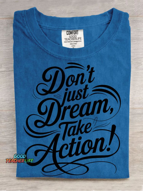 Take Action Teacher Decorative Pattern T-shirt