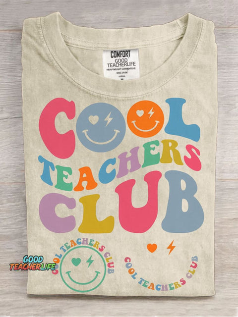Gool Teachers Club Decorative Pattern T-shirt