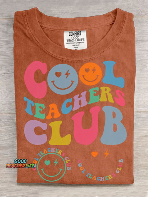 Gool Teachers Club Decorative Pattern T-shirt