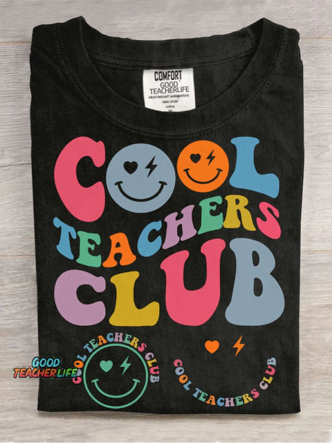 Gool Teachers Club Decorative Pattern T-shirt