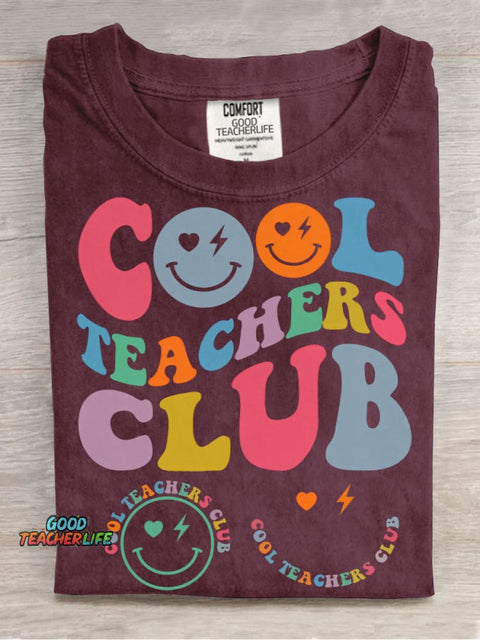 Gool Teachers Club Decorative Pattern T-shirt