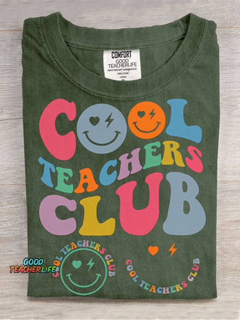 Gool Teachers Club Decorative Pattern T-shirt