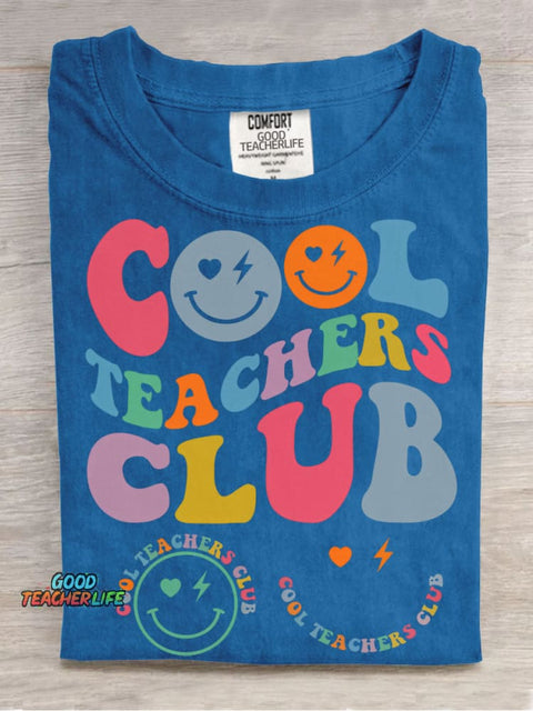 Gool Teachers Club Decorative Pattern T-shirt