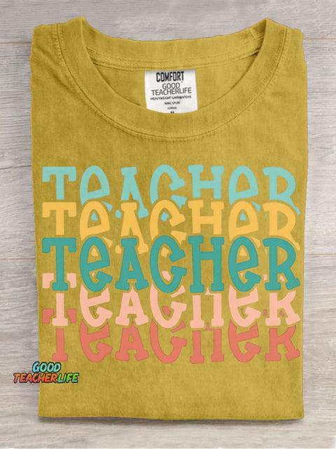 Teacher Decorative Pattern T-shirt