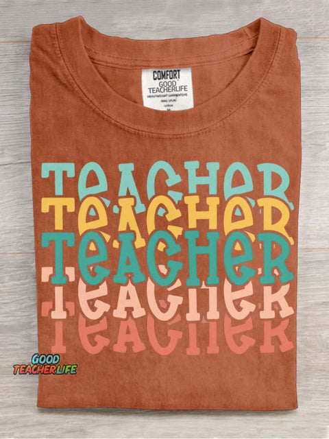 Teacher Decorative Pattern T-shirt