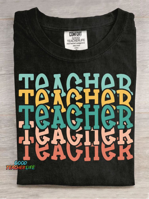 Teacher Decorative Pattern T-shirt
