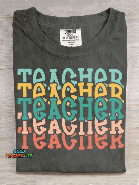 Teacher Decorative Pattern T-shirt