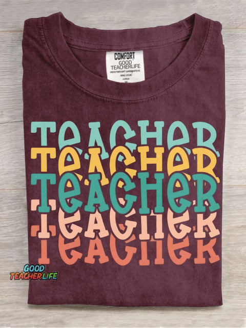 Teacher Decorative Pattern T-shirt