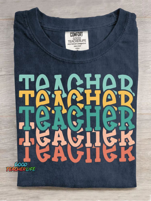Teacher Decorative Pattern T-shirt