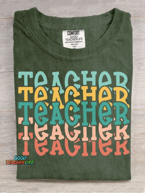Teacher Decorative Pattern T-shirt