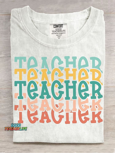 Teacher Decorative Pattern T-shirt