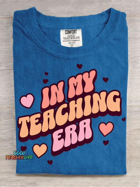 In My Teaching Era Decorative Pattern T-shirt