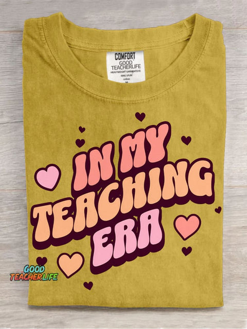In My Teaching Era Decorative Pattern T-shirt
