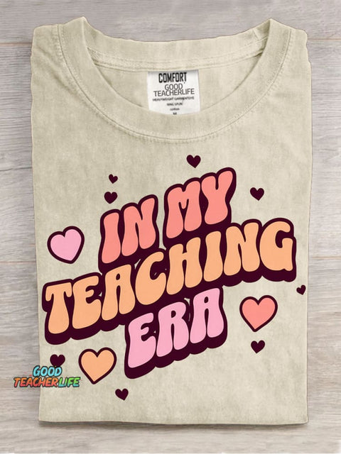 In My Teaching Era Decorative Pattern T-shirt