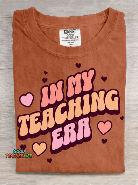 In My Teaching Era Decorative Pattern T-shirt