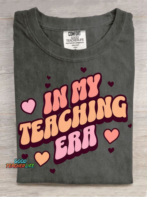 In My Teaching Era Decorative Pattern T-shirt