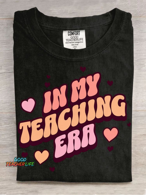 In My Teaching Era Decorative Pattern T-shirt