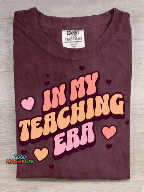 In My Teaching Era Decorative Pattern T-shirt