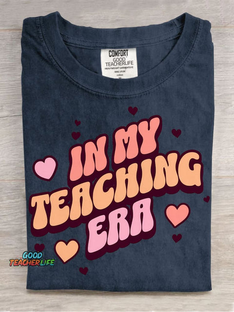 In My Teaching Era Decorative Pattern T-shirt