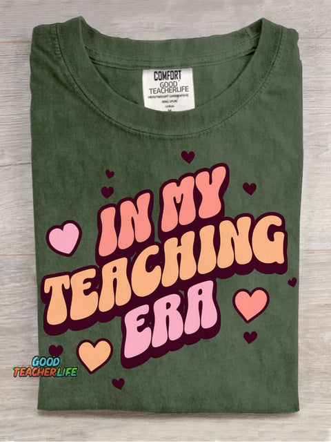 In My Teaching Era Decorative Pattern T-shirt