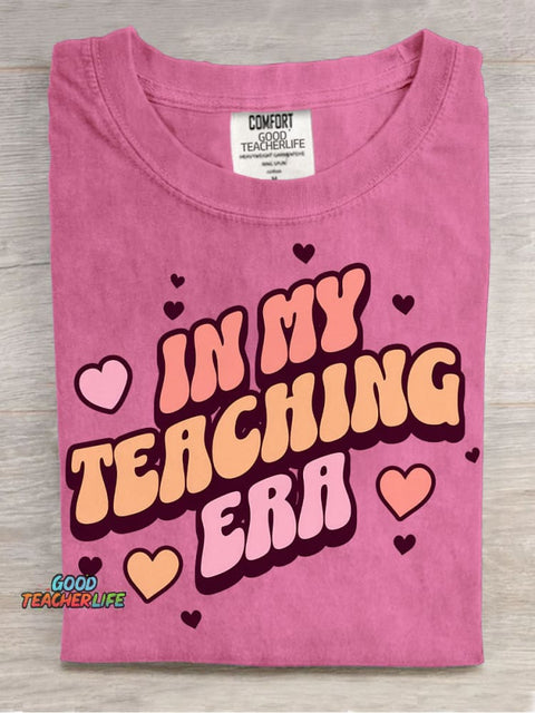 In My Teaching Era Decorative Pattern T-shirt