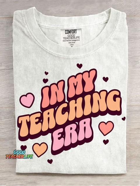 In My Teaching Era Decorative Pattern T-shirt