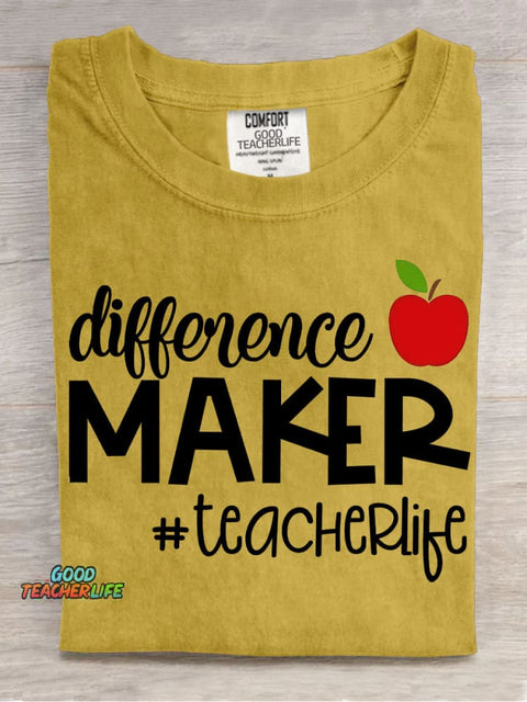 Teacherlife Pattern T-shirt