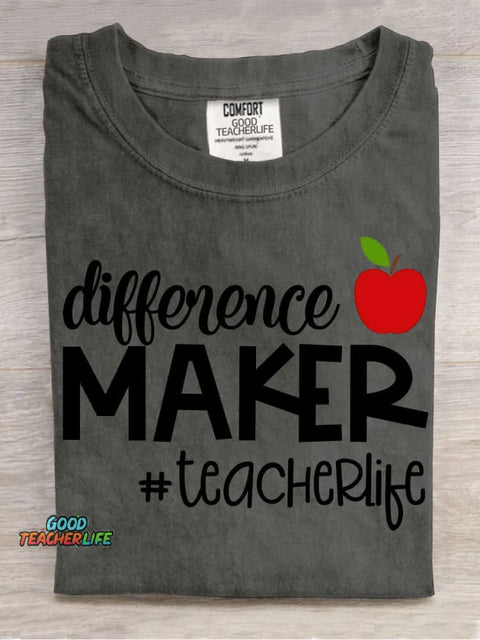 Teacherlife Pattern T-shirt